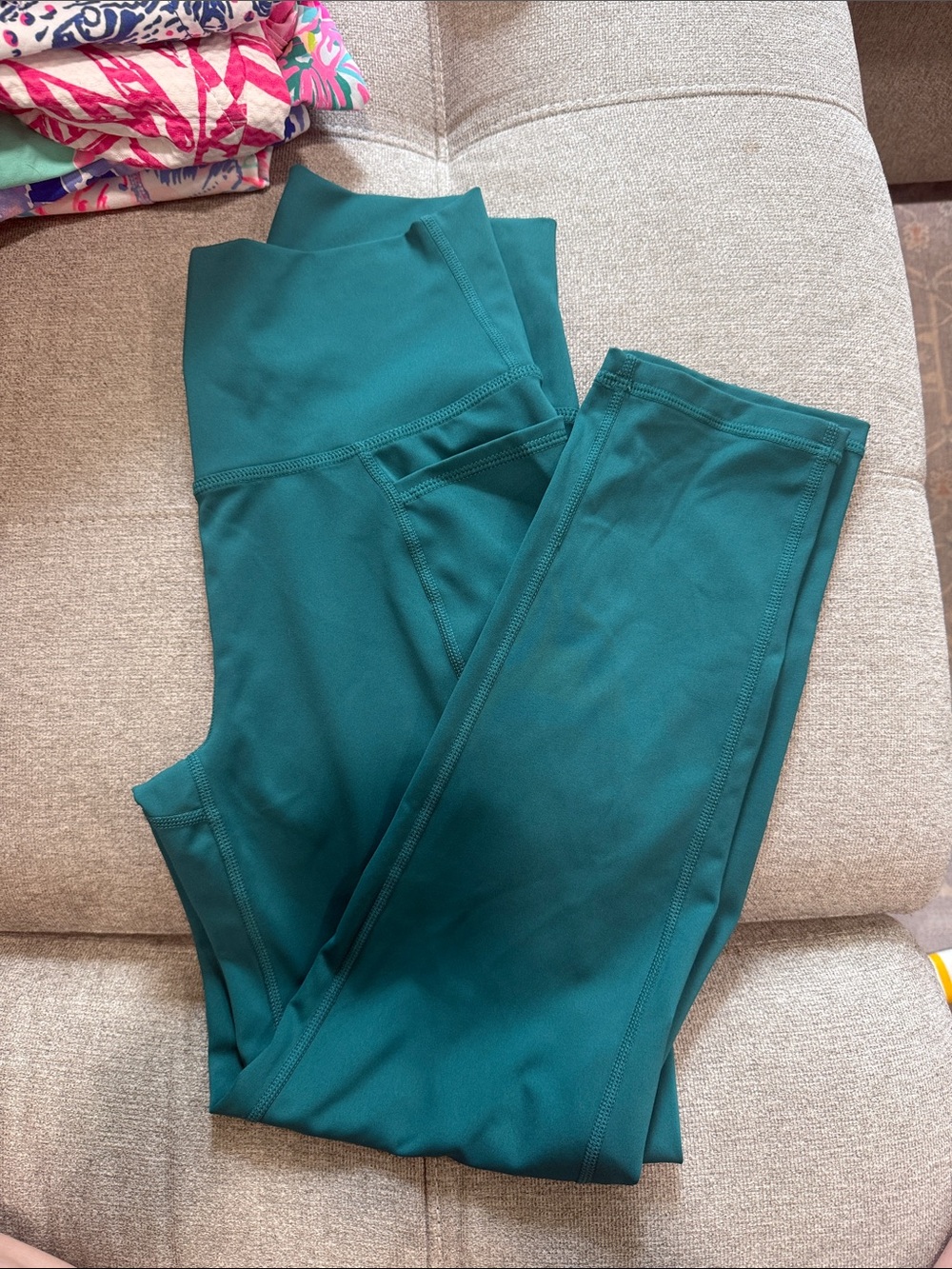 Lilly Pulitzer Teal Green High-Waist Leggings